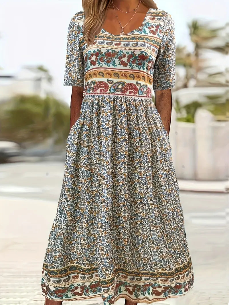Anette™ - Sommerkjole med blomsterprint