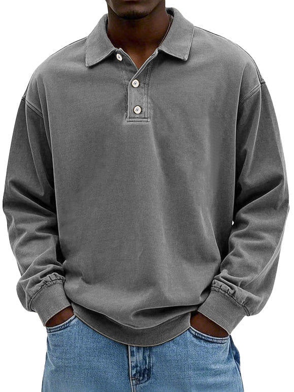 Kasper | Moderigtig langærmet poloshirt