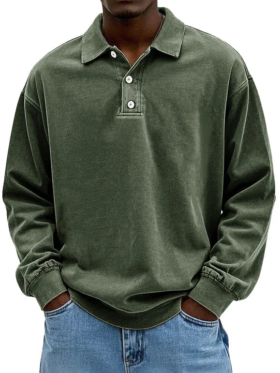 Kasper | Moderigtig langærmet poloshirt