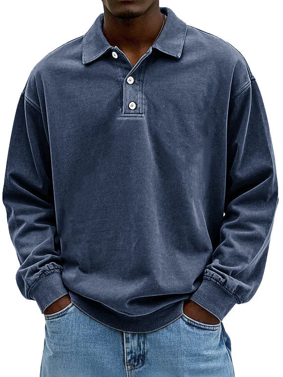 Kasper | Moderigtig langærmet poloshirt