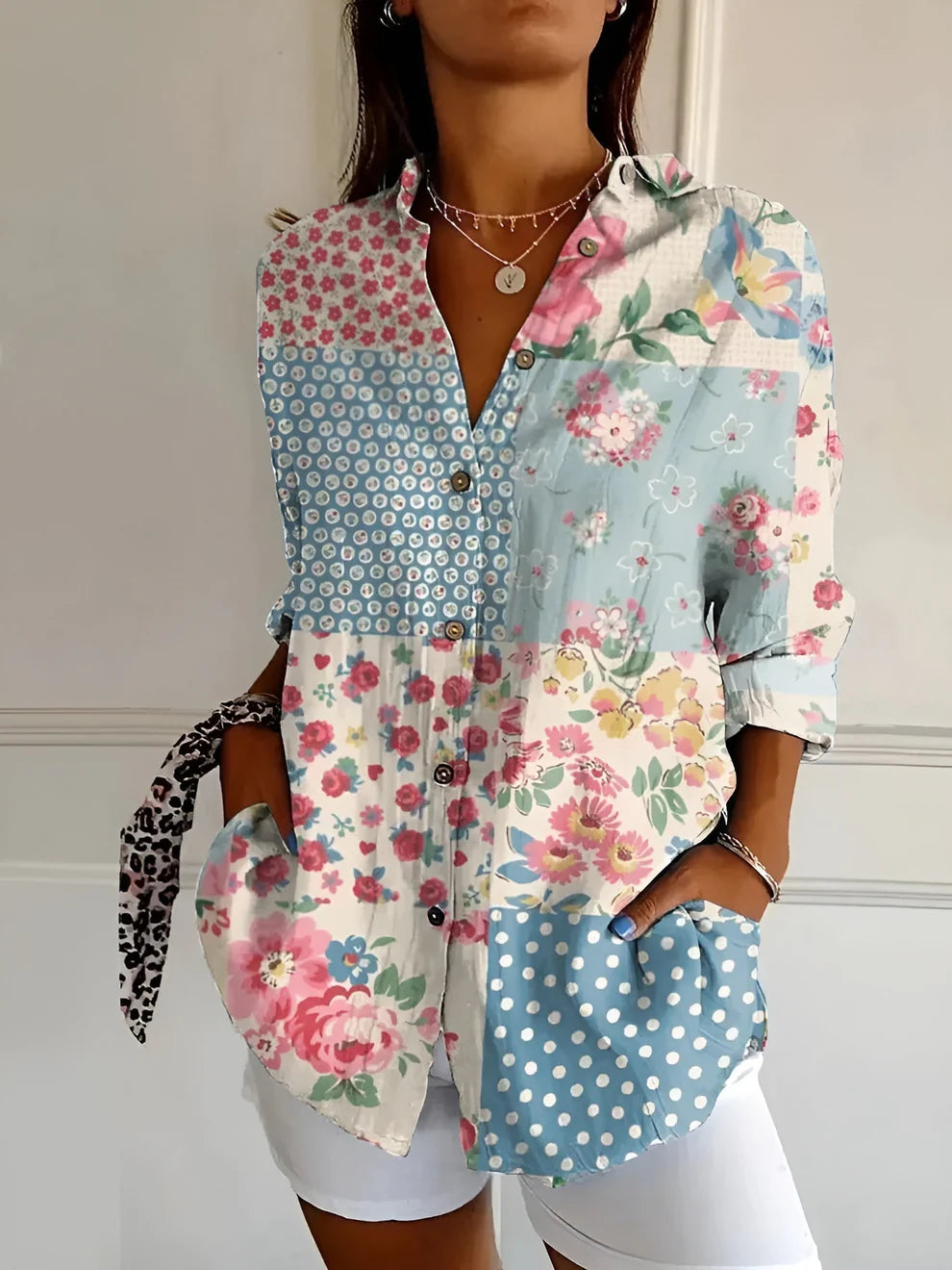 Jytte™ Blød bluse med print