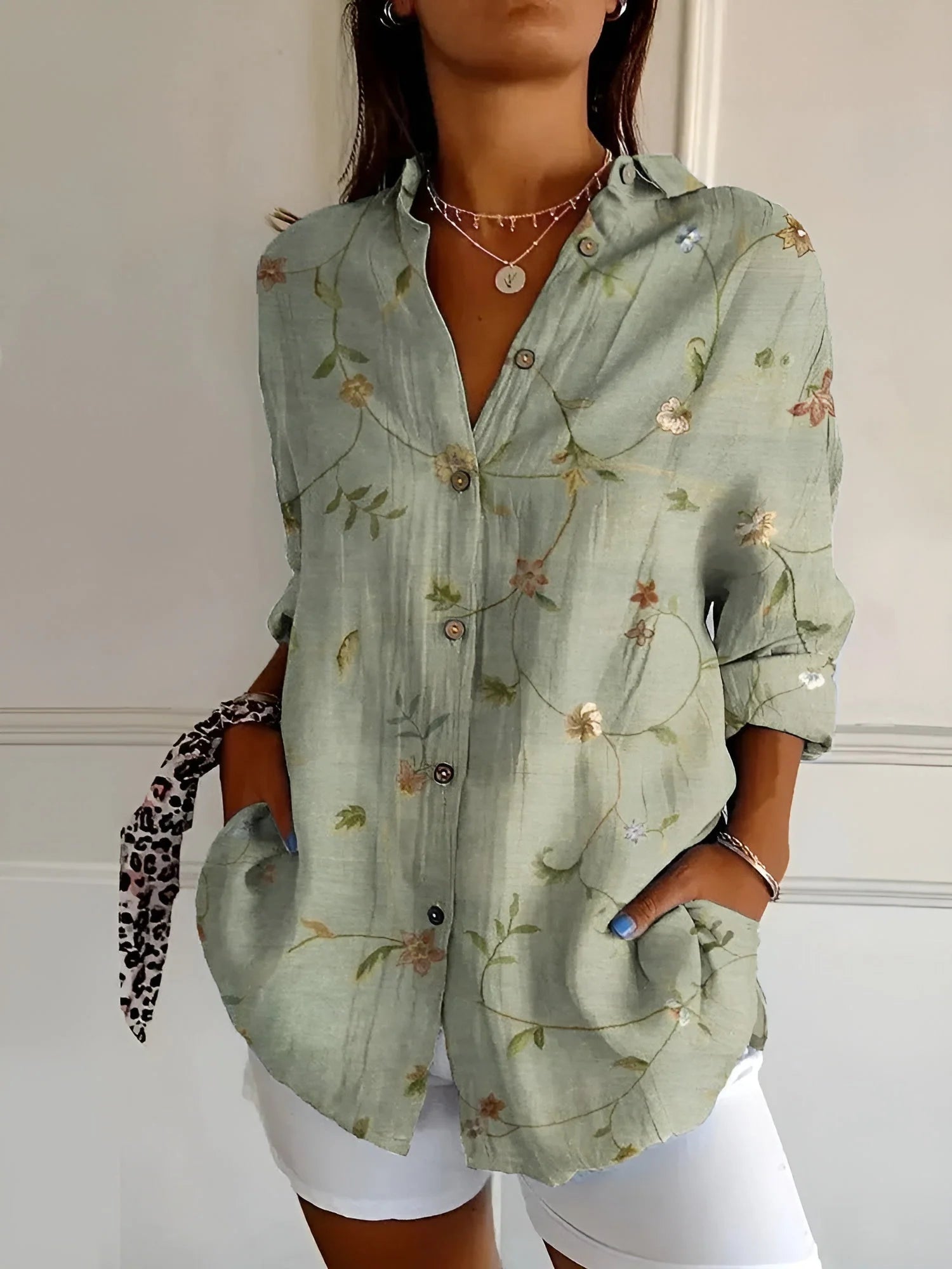 Jytte™ Blød bluse med print